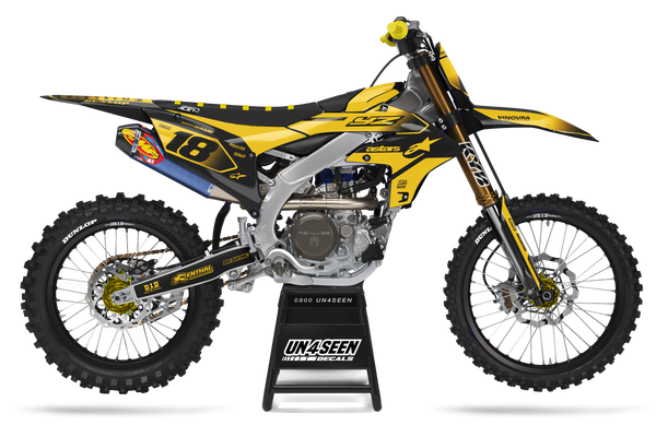 Yamaha Racer Riway Yellow Graphic Kit - YZ YZF WR TTR PW Models | All Years