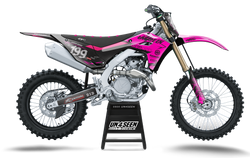 Kawasaki Glitch Pink Graphic Kit - KK KXF KDX KLX Models | All Years
