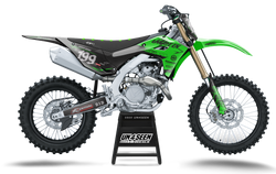 Kawasaki Glitch Green Graphic Kit - KK KXF KDX KLX Models | All Years