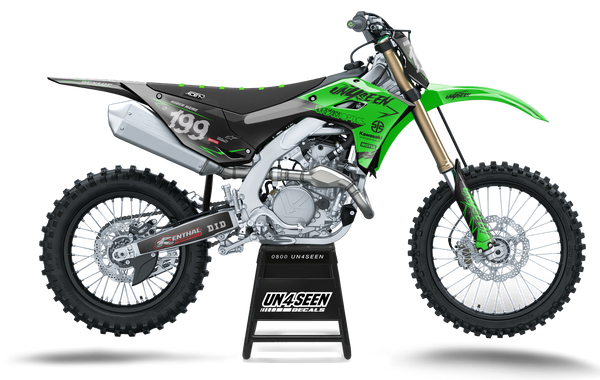 Kawasaki Glitch Green Graphic Kit - KK KXF KDX KLX Models | All Years