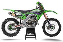 Kawasaki The Badge Purple Graphic Kit - KK KXF KDX KLX Models | All Years