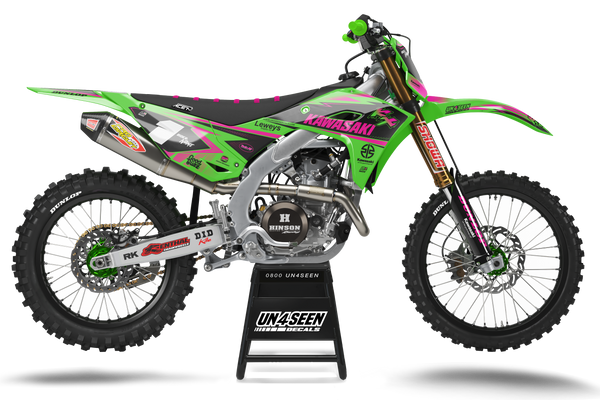 Kawasaki The Badge Pink Graphic Kit - KK KXF KDX KLX Models | All Years