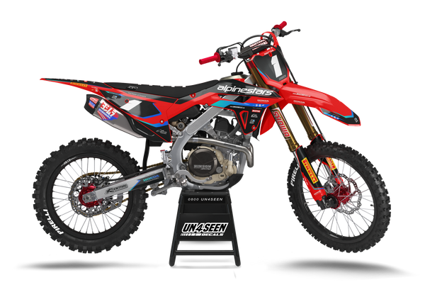 Honda Alpinestars Red Graphic Kit - CRF CR XR Models | All Years