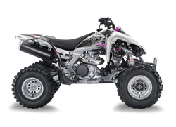 Kawasaki kfx450r ATV Graphics - Skulls & Petals