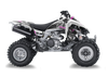 Kawasaki kfx450r ATV Graphics - Skulls & Petals