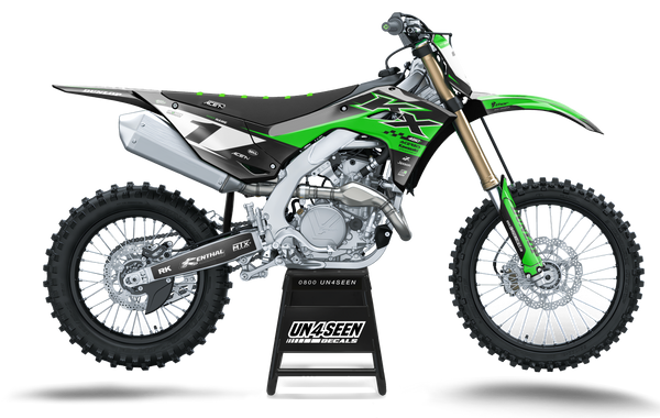 Kawasaki French Green Graphic Kit - KK KXF KDX KLX Models | All Years
