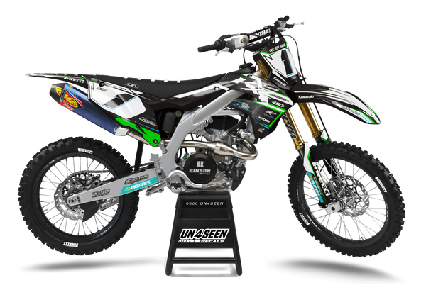 Kawasaki Bakd White Graphic Kit - KK KXF KDX KLX Models | All Years