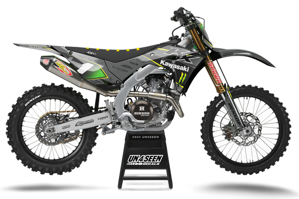 Kawasaki Holo Grey Graphic Kit - KK KXF KDX KLX Models | All Years