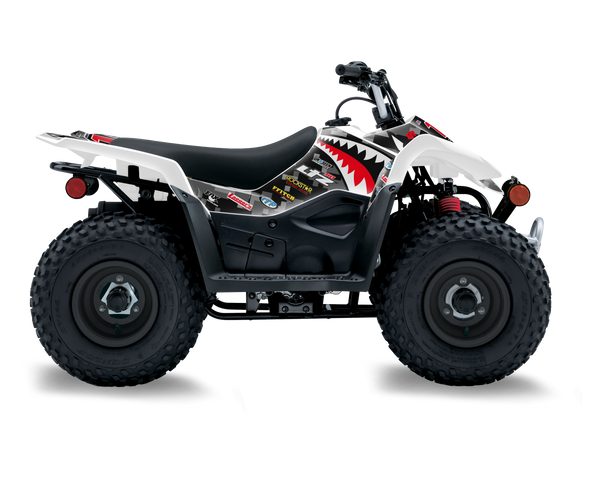 Suzuki LTZ50 ATV Graphics - Warhead White