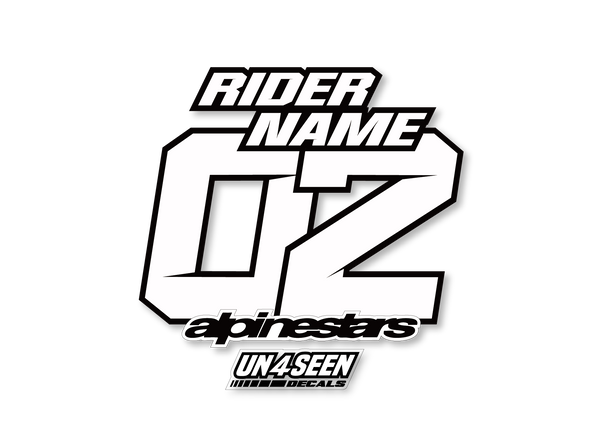 Shirt Print / Rider ID - Stacked