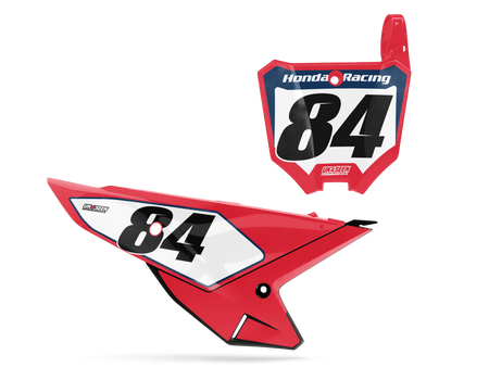 Honda Number Background Decals - 2025 Motul Honda Racing Team Replica
