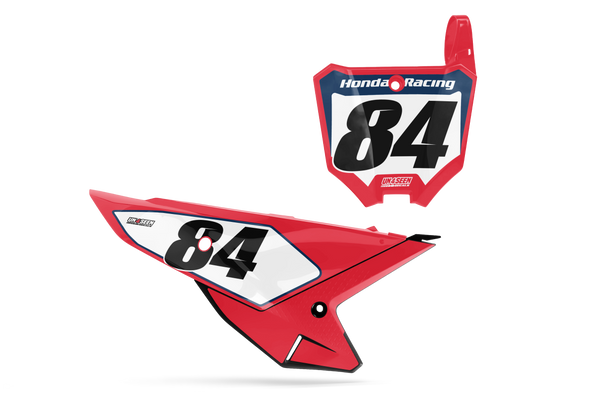 Honda Number Background Decals - 2025 Motul Honda Racing Team Replica