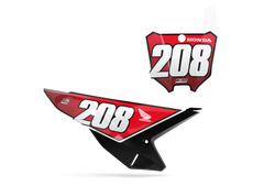 Honda Honey Number Plate Background Decals - CRF CR XR Models | All Years