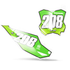 Kawasaki Honey Number Plate Background Decals - KX KXF KDX KLX Models | All Years