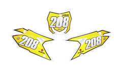 Suzuki Honey Number Plate Background Decals - RMZ RM RMX DR DRZ JR Models | All Years