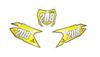 Suzuki Honey Number Plate Background Decals - RMZ RM RMX DR DRZ JR Models | All Years
