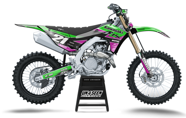 Kawasaki Stairs Purple Graphic Kit - KK KXF KDX KLX Models | All Years