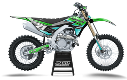 Kawasaki Stairs Green Graphic Kit - KK KXF KDX KLX Models | All Years