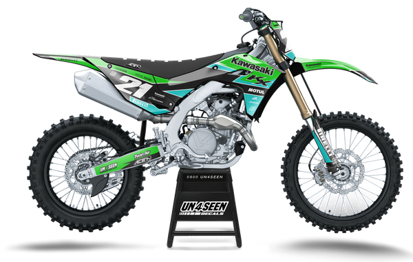 Kawasaki Stairs Green Graphic Kit - KK KXF KDX KLX Models | All Years