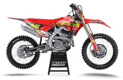 Honda Geer Yellow Graphic Kit - CRF CR XR Models | All Years