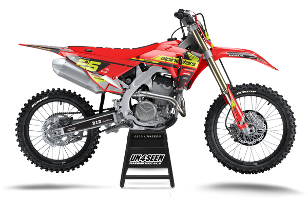 Honda Geer Yellow Graphic Kit - CRF CR XR Models | All Years