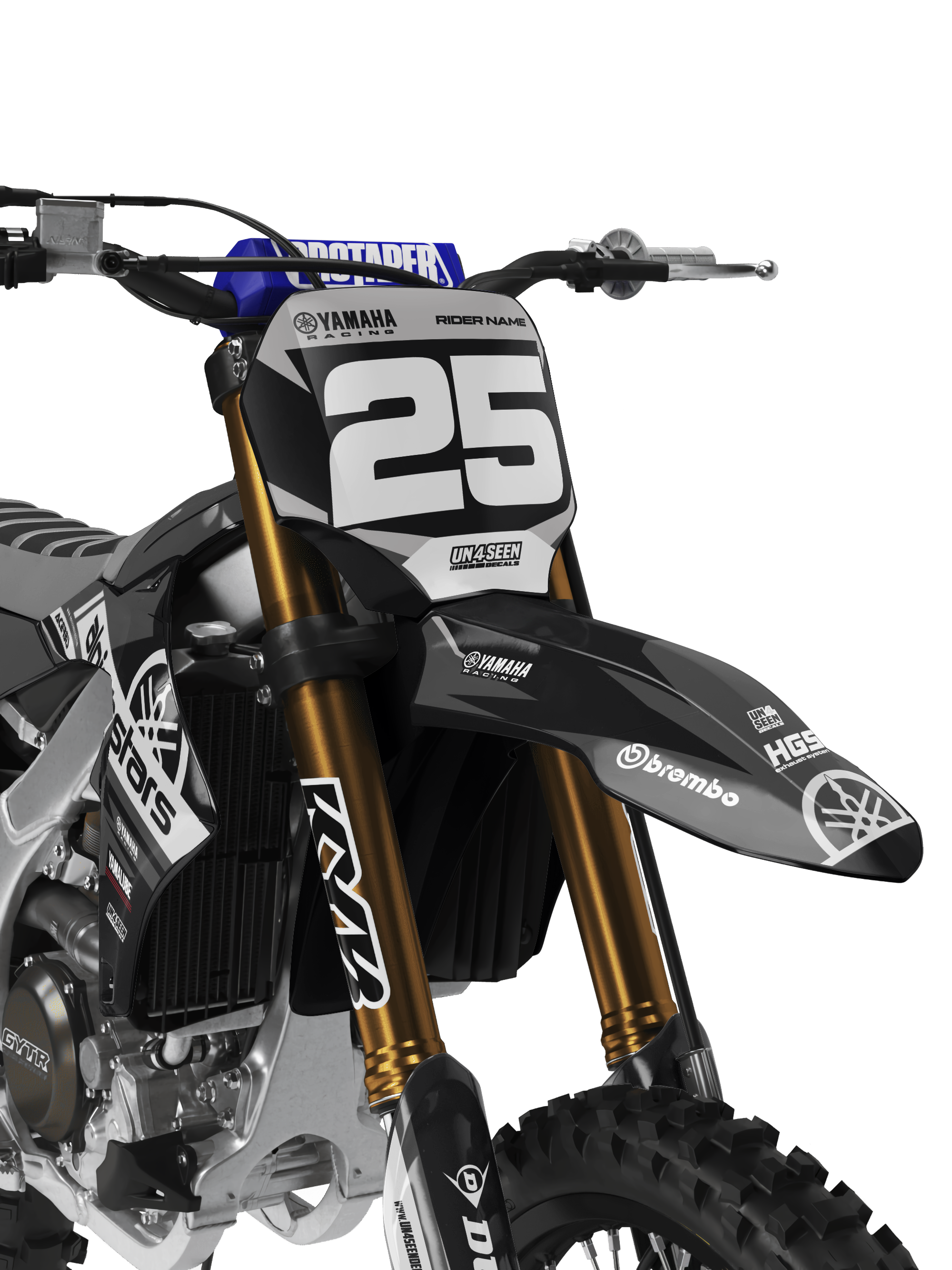 Gray Graphics Racing Yamaha Graphics Kit - Geer Grey New Zealand