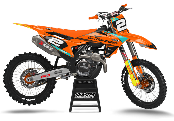 KTM Shann Orange Graphic Kit - SX SXF XC XCF EXC EXCF Models | All Years