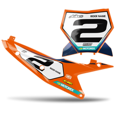 KTM Wink Number Plate Background Decals - SX SXF XC XCF EXC EXCF Models | All Years