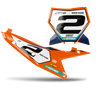 KTM Number Background Decals - Wink