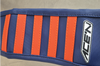 KTM 50SX 16-23/ 50SX-E 5 20-24/50SX-E 3 23-24 Navy/ Orange Ribs - Ace'n Seats Gripper Seat Cover