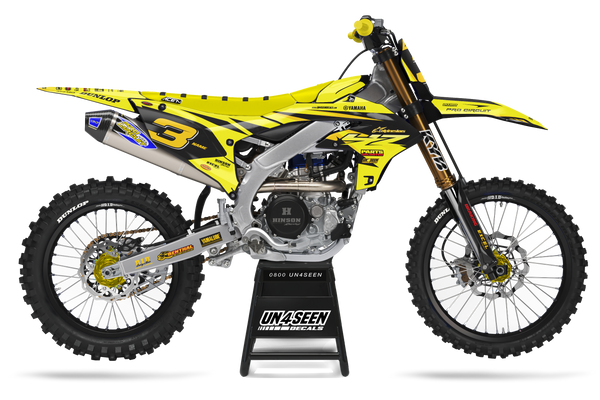 Yamaha Cole Yellow Graphic Kit - YZ YZF WR TTR PW Models | All Years