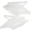 UFO Kawasaki KX250F 17-20 KX450F 16-18 White Side Panels