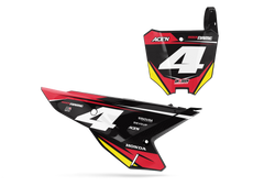Honda Agri Number Plate Background Decals - CRF CR XR Models | All Years