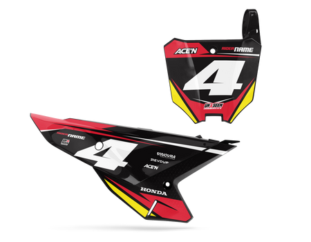 Honda Number Background Decals - Agri