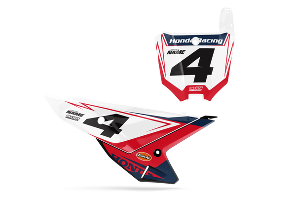 Honda Max Number Plate Background Decals - CRF CR XR Models | All Years