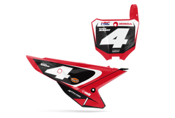 Honda Checkers Number Plate Background Decals - CRF CR XR Models | All Years