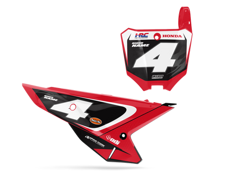 Honda Number Background Decals - Checkers
