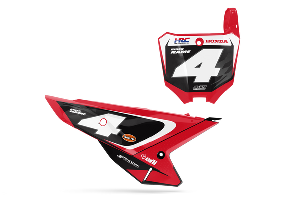 Honda Checkers Number Plate Background Decals - CRF CR XR Models | All Years