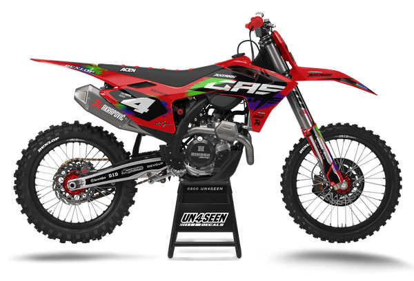 GASGAS Clear Red Graphics Kit - MC EC ES EX Models | All Years