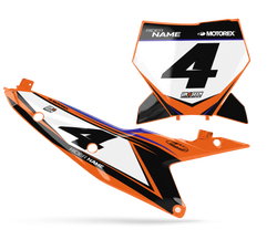 KTM Max Number Plate Background Decals - SX SXF XC XCF EXC EXCF Models | All Years