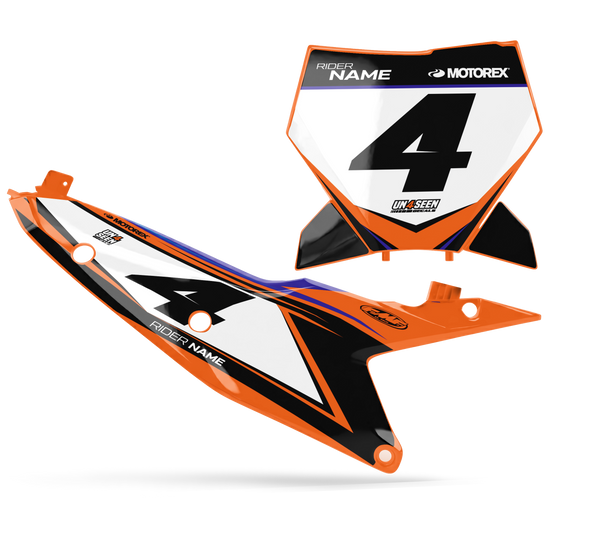 KTM Max Number Plate Background Decals - SX SXF XC XCF EXC EXCF Models | All Years