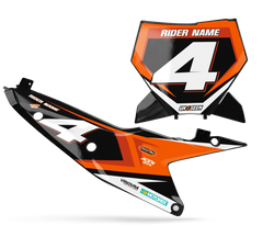 KTM Strong Number Plate Background Decals - SX SXF XC XCF EXC EXCF Models | All Years