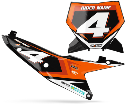 KTM Number Background Decals - Stron