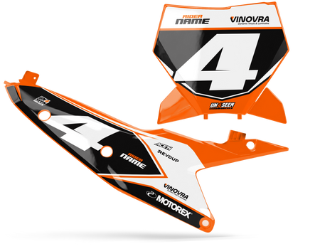 KTM Number Background Decals - Pasin