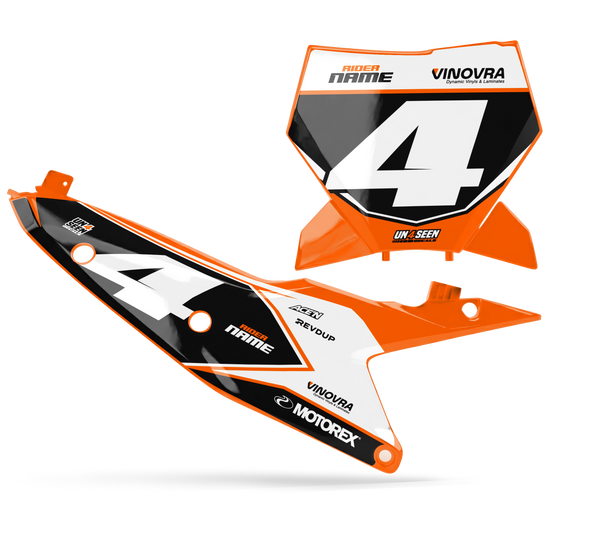 KTM Pasin Number Plate Background Decals - SX SXF XC XCF EXC EXCF Models | All Years