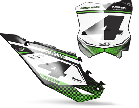 Kawasaki Number Background Decals - Four1