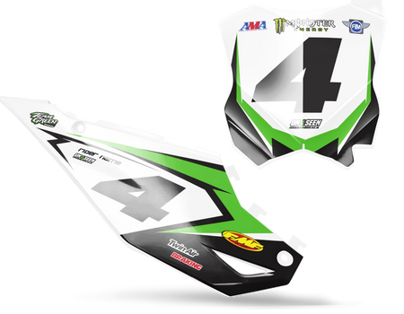 Kawasaki Number Background Decals - GT