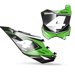 Kawasaki Propram Number Plate Background Decals - KX KXF KDX KLX Models | All Years