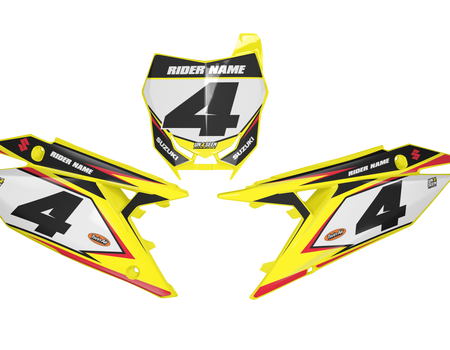 Suzuki Number Background Decals - Racer