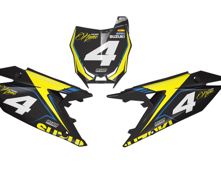 Suzuki Number Background Decals - Coom